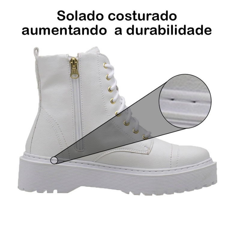 Bota Coturno Sola Baixa
