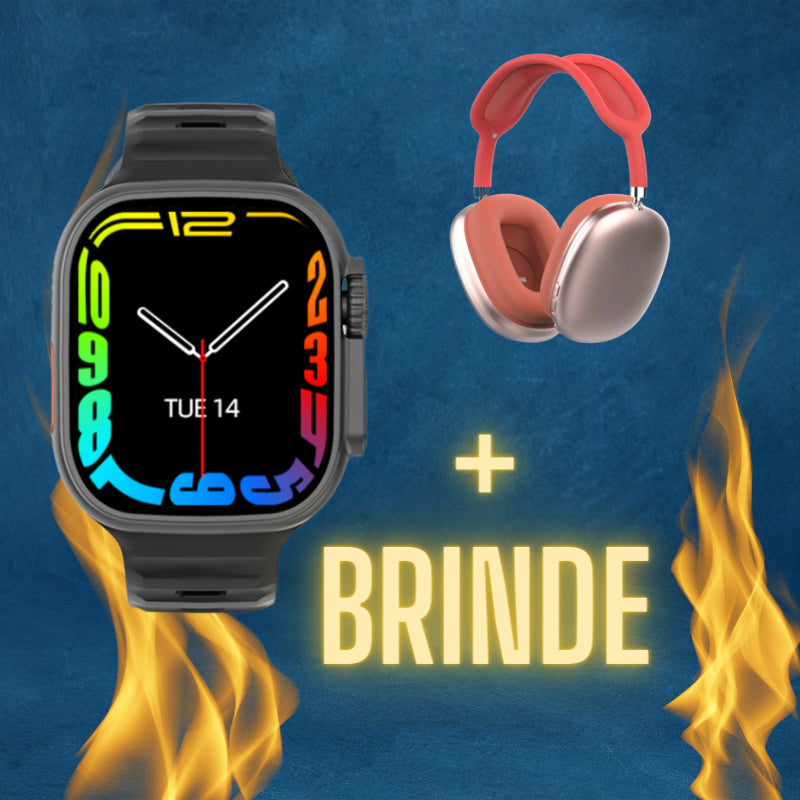 Smart Watch Ultra + Brinde Exclusivo (Headset Max)