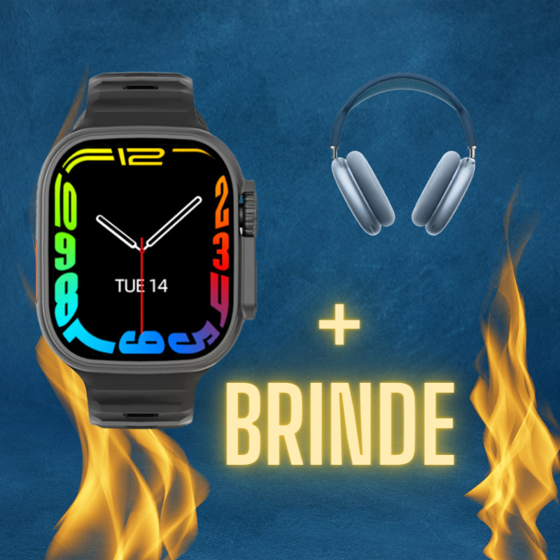 Smart Watch Ultra + Brinde Exclusivo (Headset Max)