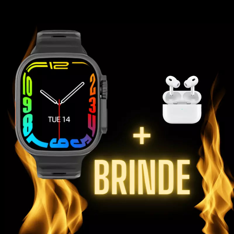 Smart Watch Ultra + Brinde Exclusivo (Fone Pro)